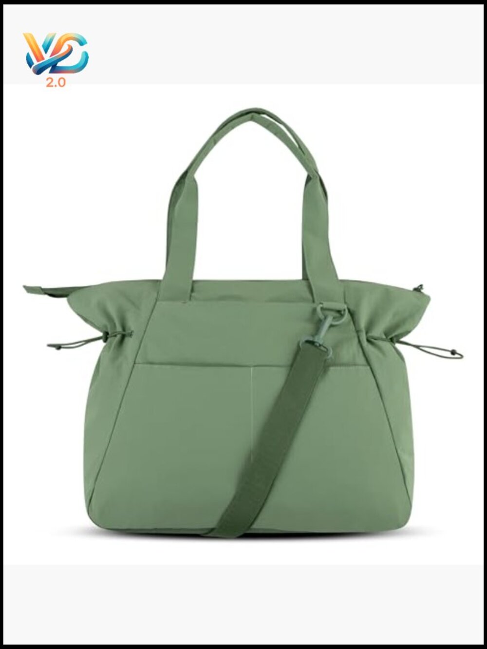 Tote Bag with Crossbody Strap Nylon Water-Resistant Organization Pockets Tote - Picture 2 of 7